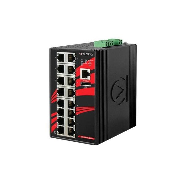 16-Port Industrial Gigabit Light Layer 3 Managed Ethernet Switch, with 16-10/100/1000Tx Ports; EOT